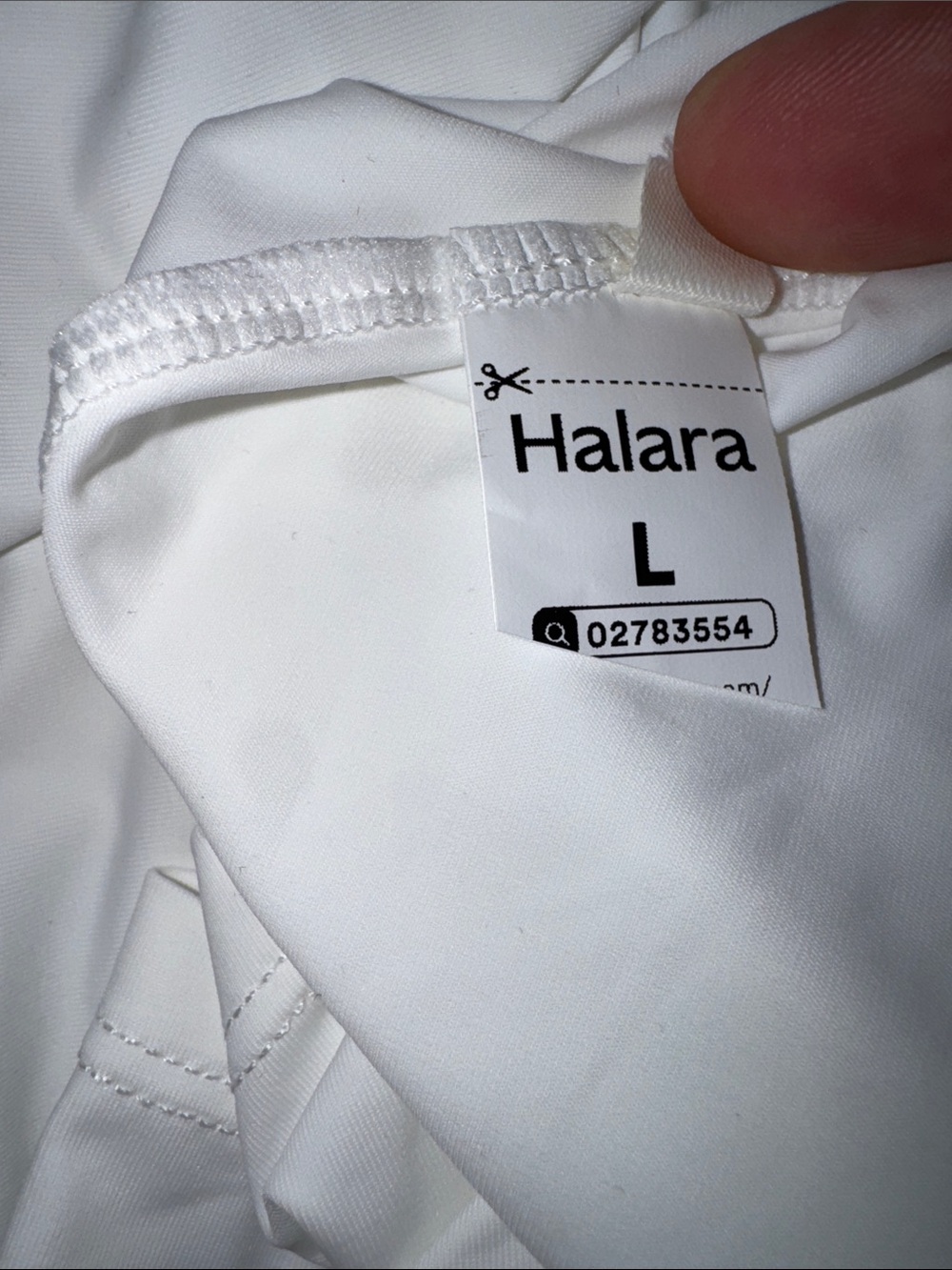NWOT HALARA White Stretch Performance Tank Top - Picture 2 of 4